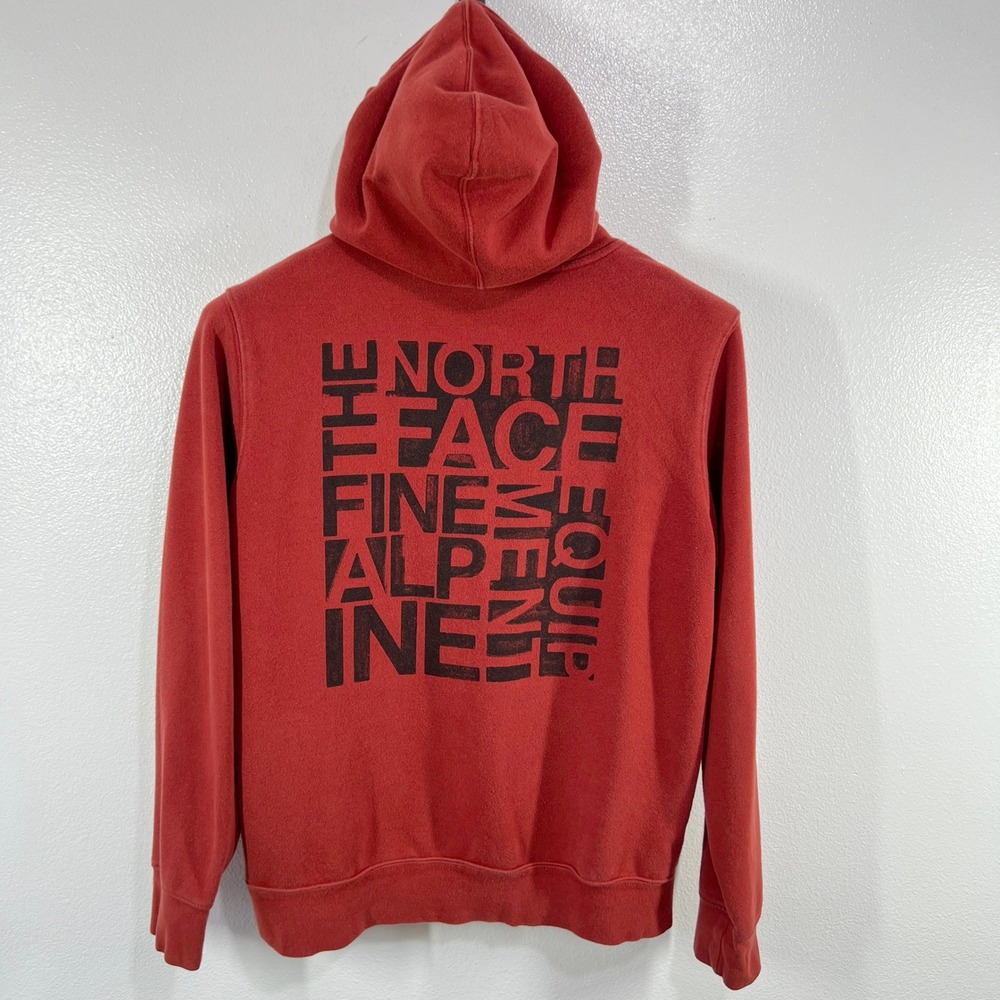 The North Face Red Pullover Hoodie Mens‎ M Fine Alpine Graphic Logo Sweatshirt